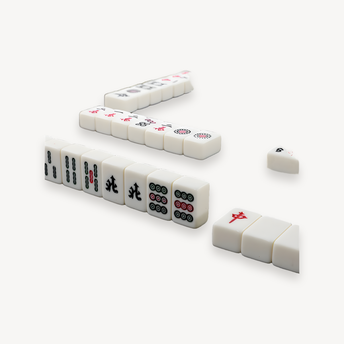 144 Tiles Mini Chinese Numbered Mahjong Set with Antique Storage Box Chinese Traditional Mahjong Family Tabletop Game Leisure (antique box mahjong set)