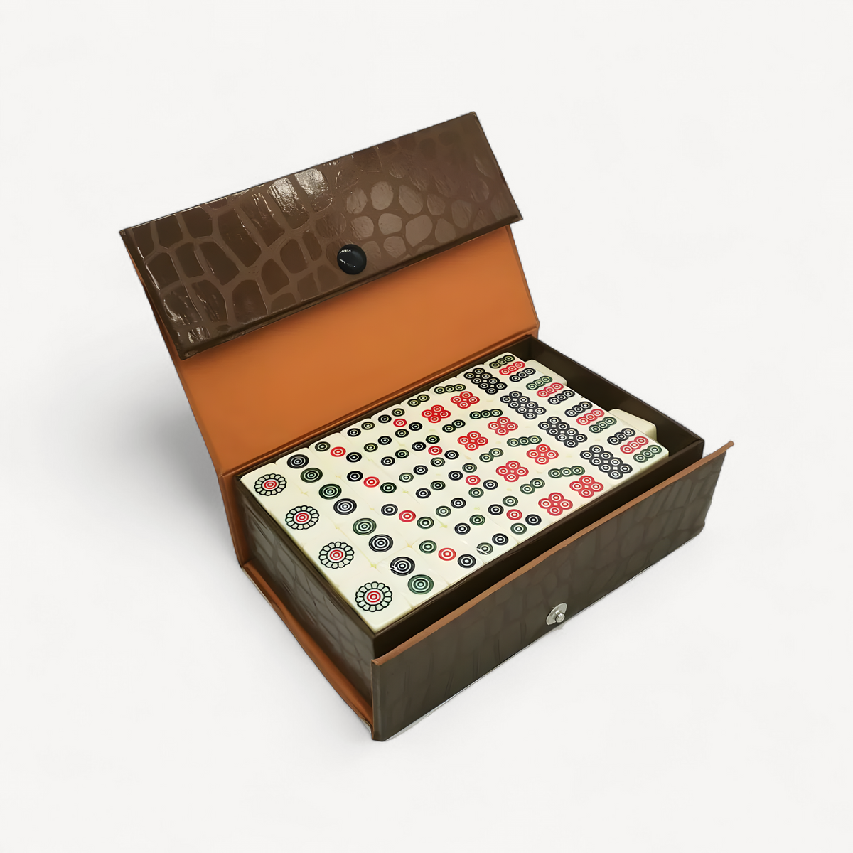 144 White Engraved Mini Tiles for Family Gathering for Chinese Style Board Game Family Leisure Time Chinese Mahjong Game Set (mini engraved mahjong set)