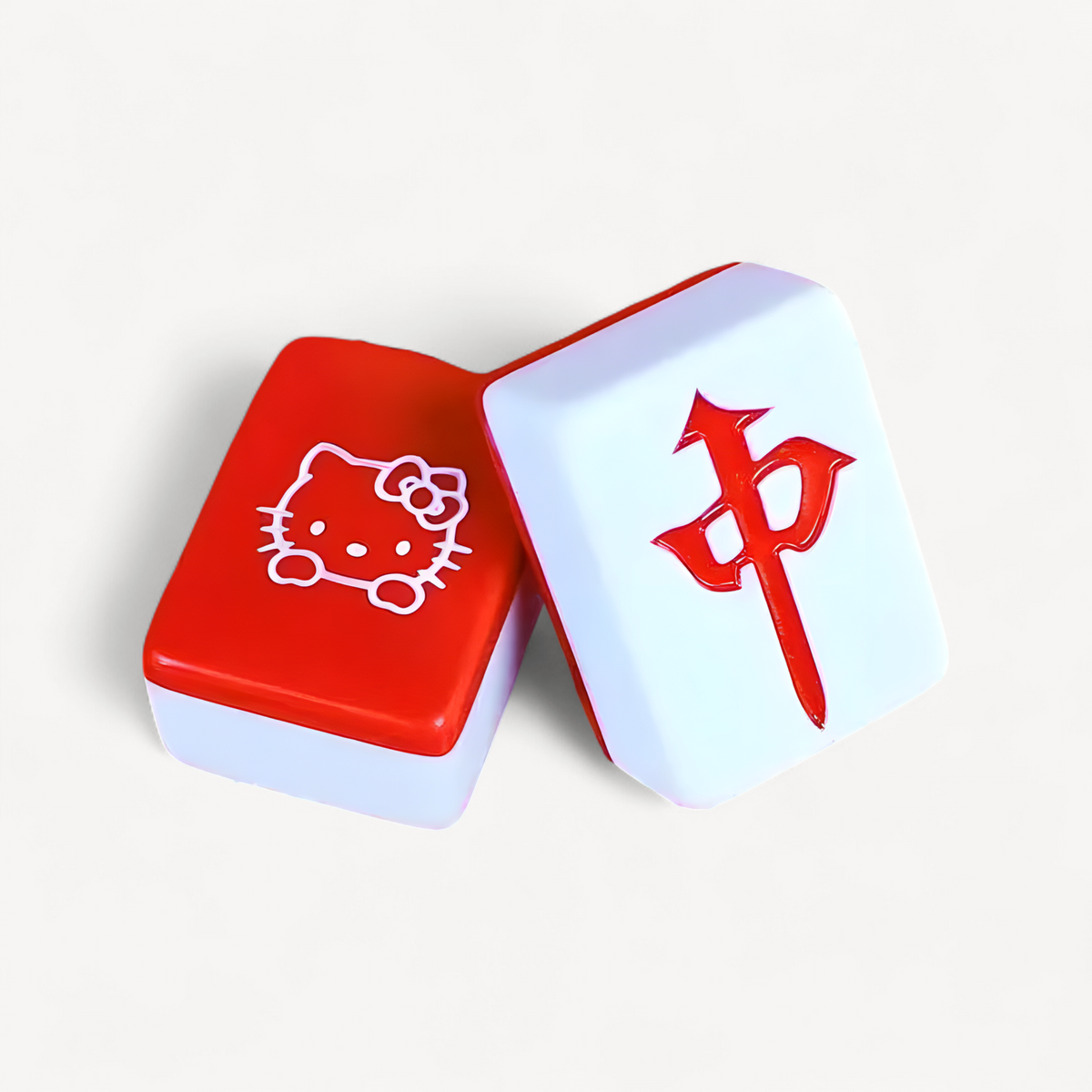 144pcs Sanrio Mahjong Full Set Hello Kitty My Melody Mini 26mm Portable Red Pink Mahjong Toys Family Party Games Christmas Gifts (sanrio mahjong set)