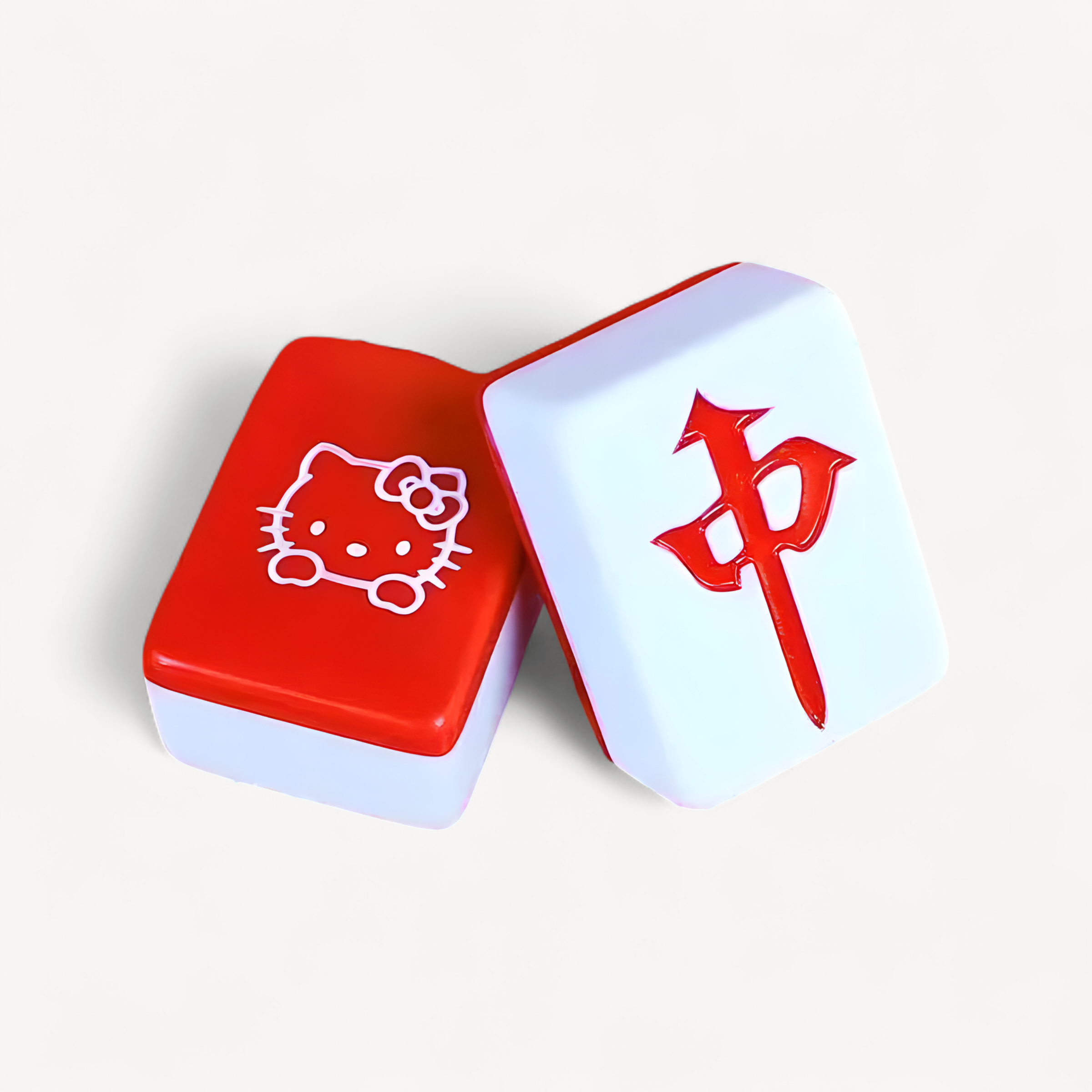 144pcs Sanrio Mahjong Full Set Hello Kitty My Melody Mini 26mm Portable Red Pink Mahjong Toys Family Party Games Christmas Gifts (sanrio mahjong set)