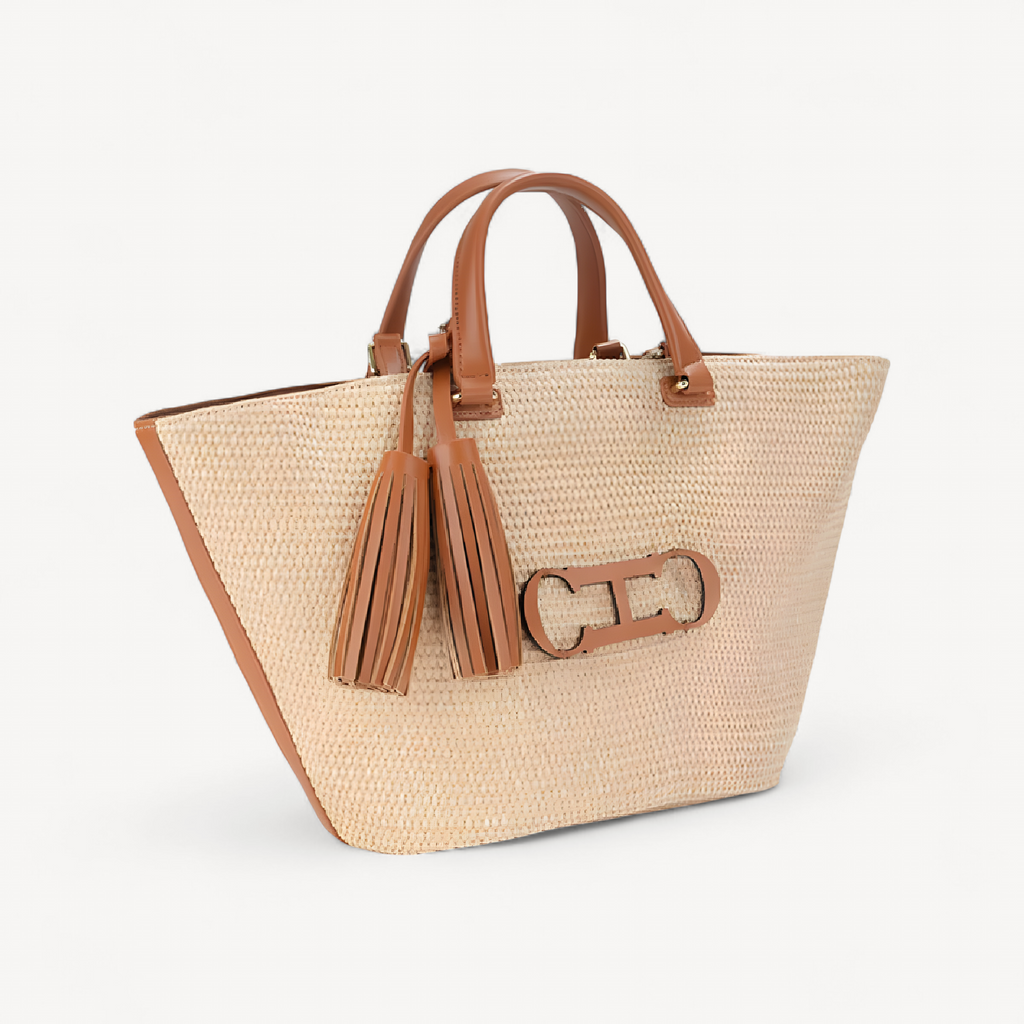 Mahjong Straw Bag, Woven Bucket Bag, Large Capacity