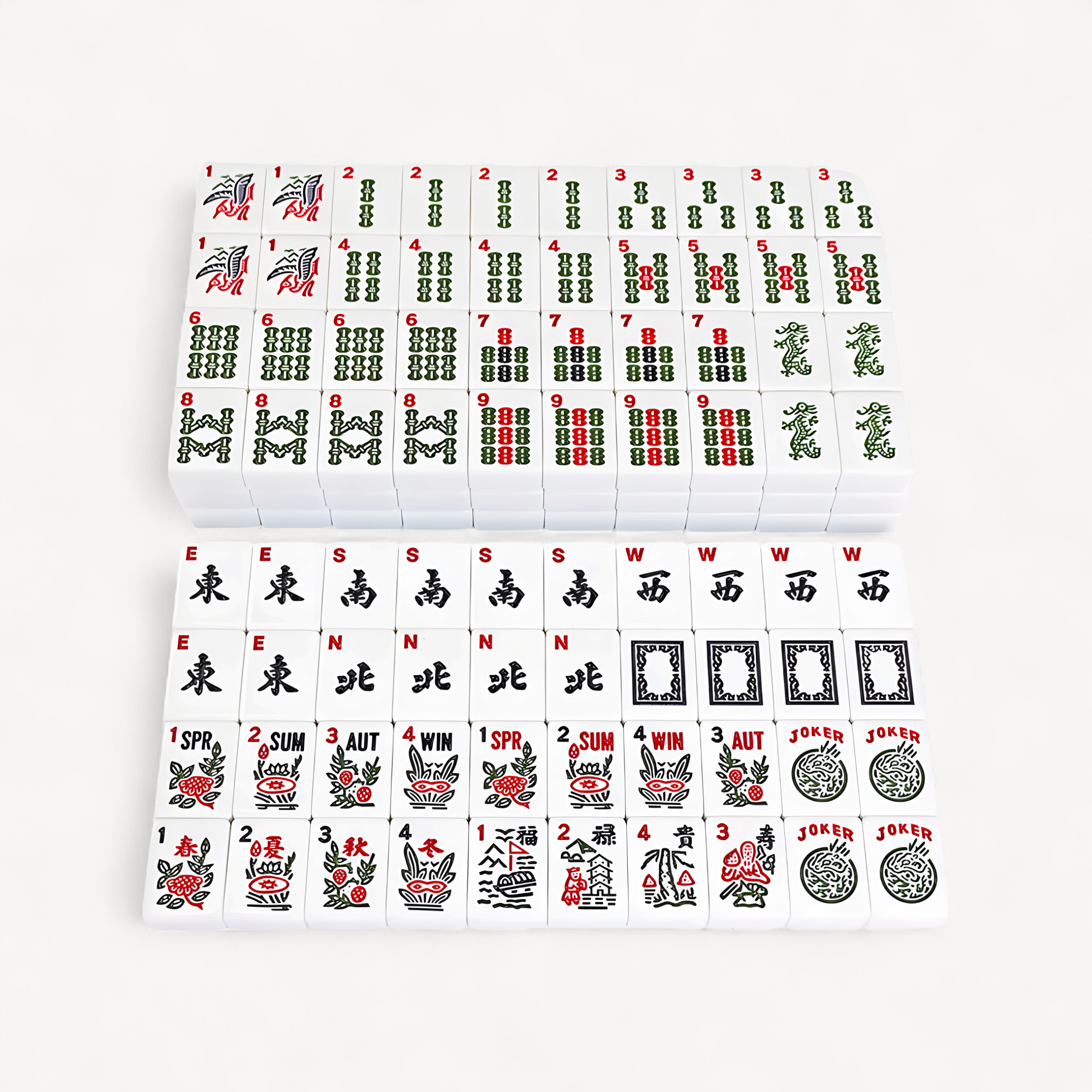 30mm American Jewish Travel Mahjong Set 166 Tiles Durable Melamine Portable USA Style Game for Traditional & Modern Players Gift (jewish mahjong set)