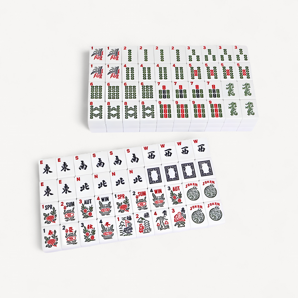 30mm American Jewish Travel Mahjong Set 166 Tiles Durable Melamine Portable USA Style Game for Traditional & Modern Players Gift (jewish mahjong set)