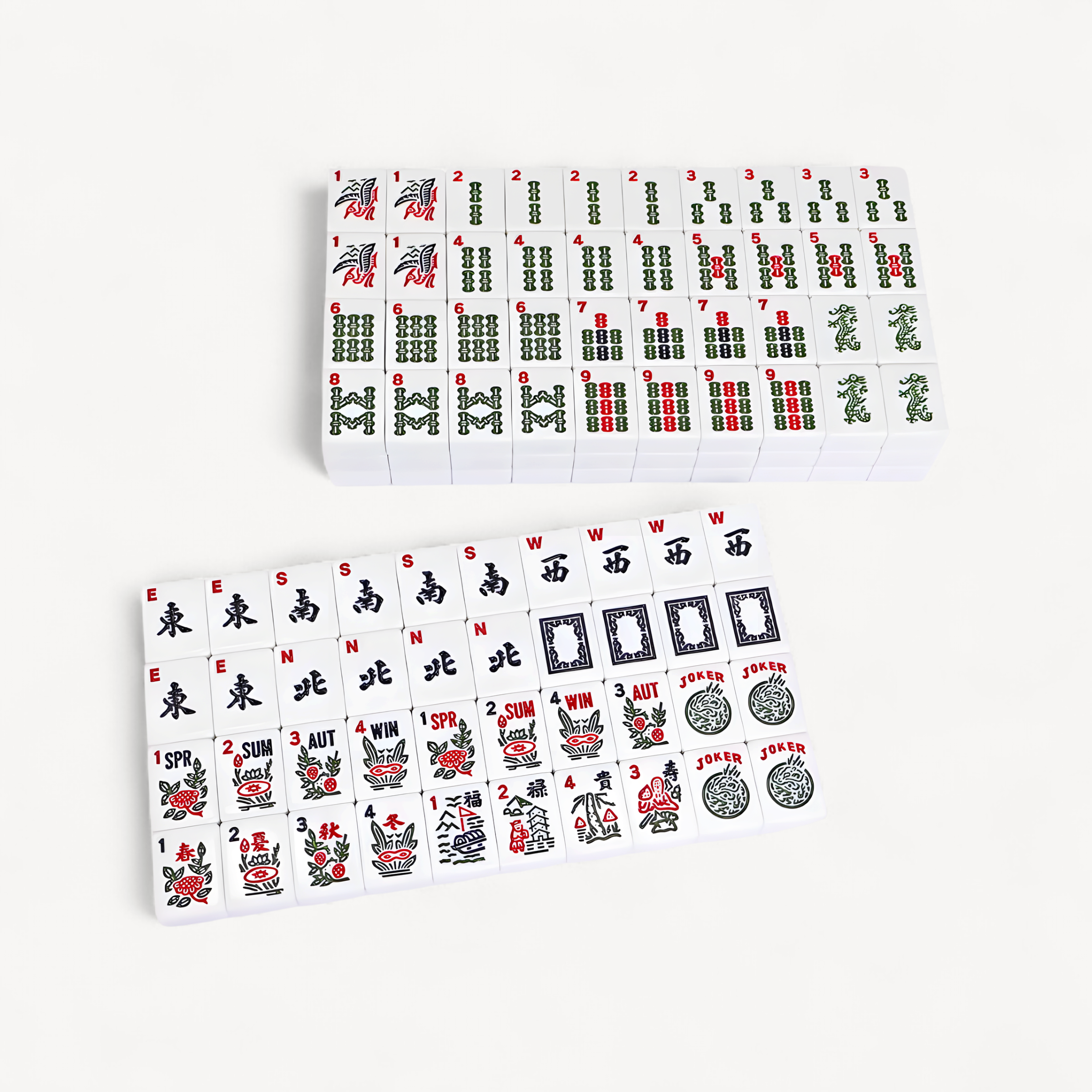 30mm American Jewish Travel Mahjong Set 166 Tiles Durable Melamine Portable USA Style Game for Traditional & Modern Players Gift (jewish mahjong set)