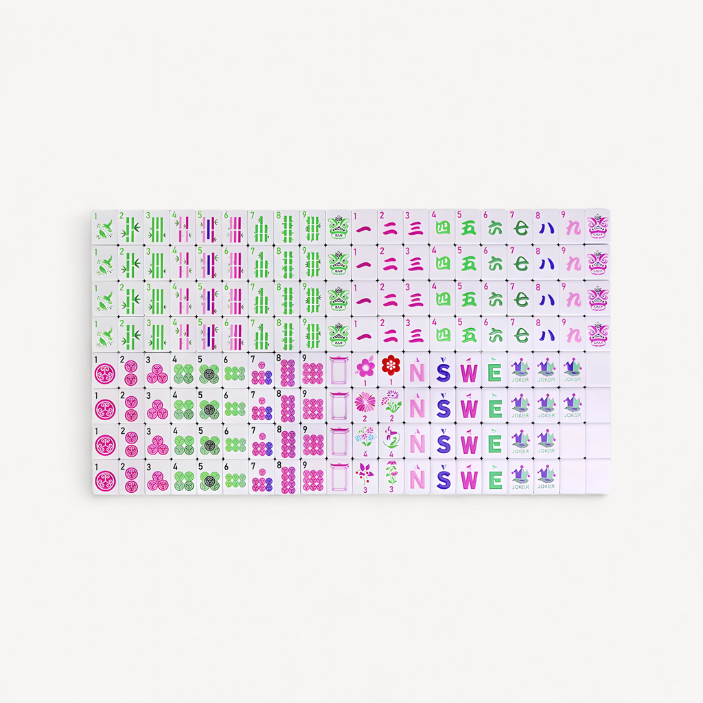 4 Layer Acrylic Mahjong Board Game Set 160pcs American Mahjong Tiles with Green Back Portable Travel Set for Adults Family Party (4 layer acrylic mahjong set)