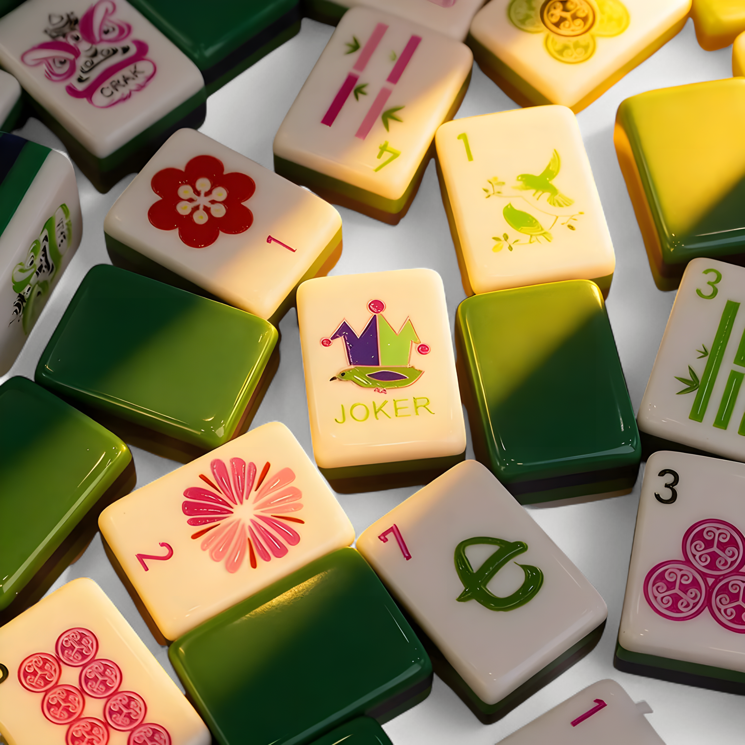 4 Layer Acrylic Mahjong Board Game Set 160pcs American Mahjong Tiles with Green Back Portable Travel Set for Adults Family Party (4 layer acrylic mahjong set)