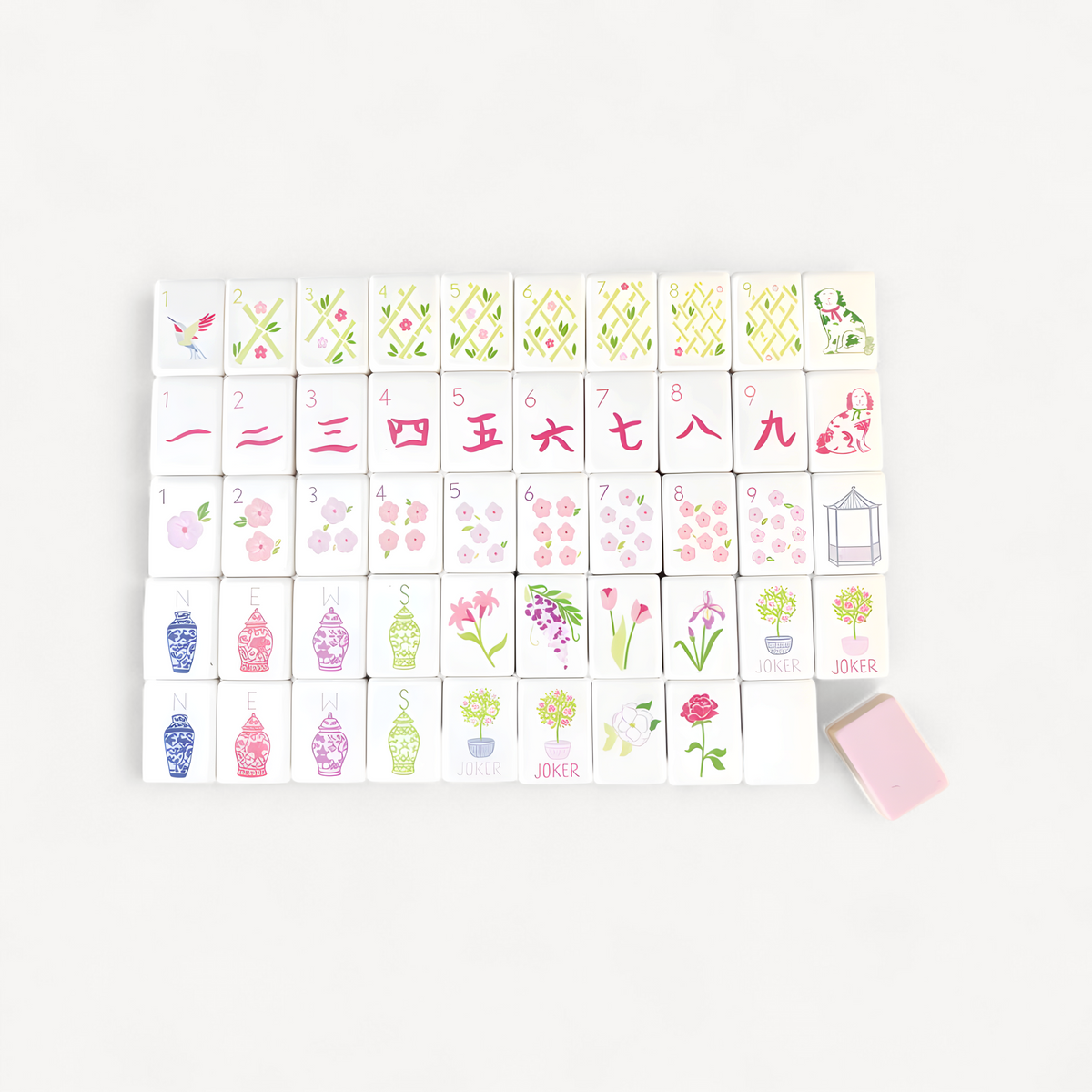 4 Layer Acrylic Mahjong Game American Mahjong Tile Set for Adults 160pcs Mahjong Tiles Portable Family Party Surprise Gifts (american mahjong tiles set)