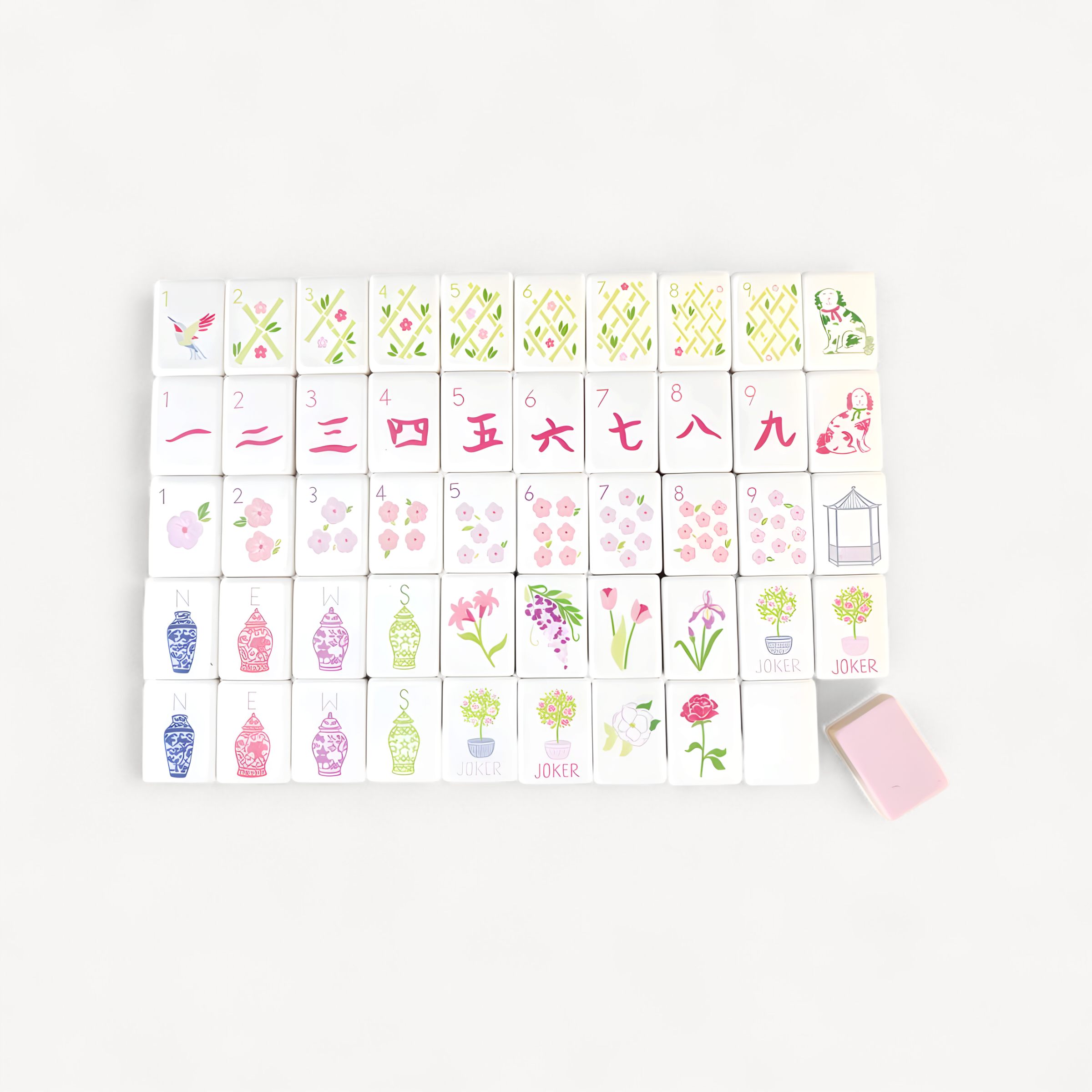 4 Layer Acrylic Mahjong Game American Mahjong Tile Set for Adults 160pcs Mahjong Tiles Portable Family Party Surprise Gifts (american mahjong tiles set)