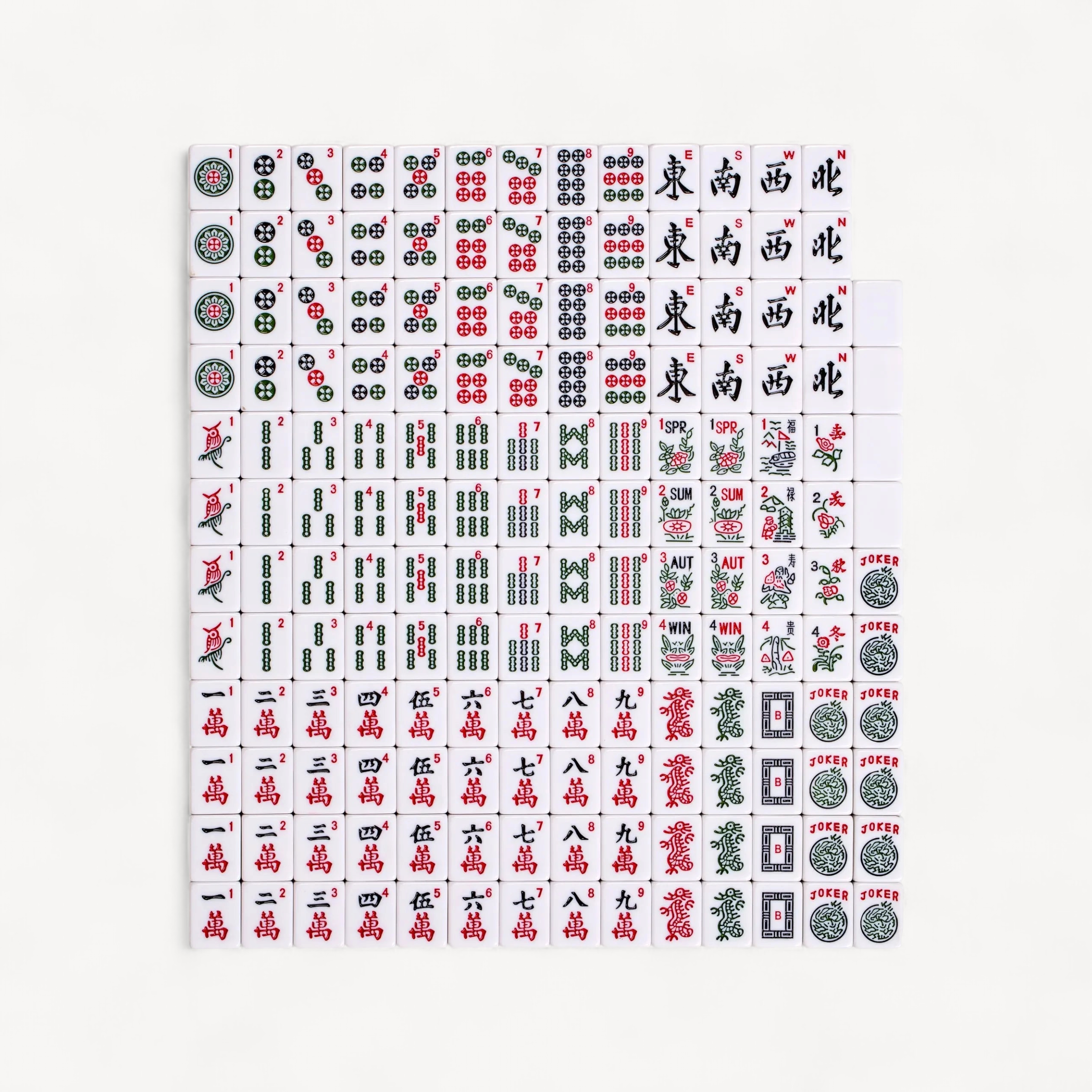 44mm Automatic Mahjong Table Mahjong Tiles Four-player Green Back Melamine Large Mahjong Set 1.6 Inches (automatic mahjong table tiles)