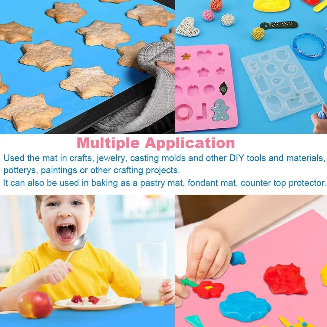 Extra Large Silicone Mat for Crafts Epoxy Resin Jewelry Casting Premium Silicone Placemat Nonslip Nonstick Countertop Protector (silicone mahjong mat)