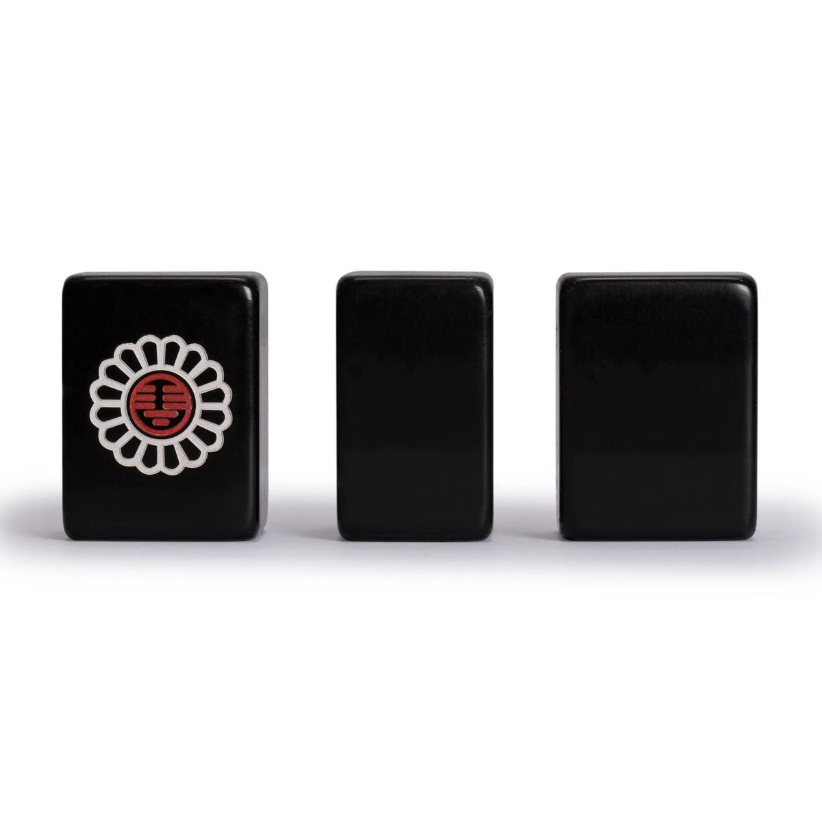 Chinese Mahjong Game Set Jet Set with 148 Black Tiles and Wooden Case (black tile mahjong set)