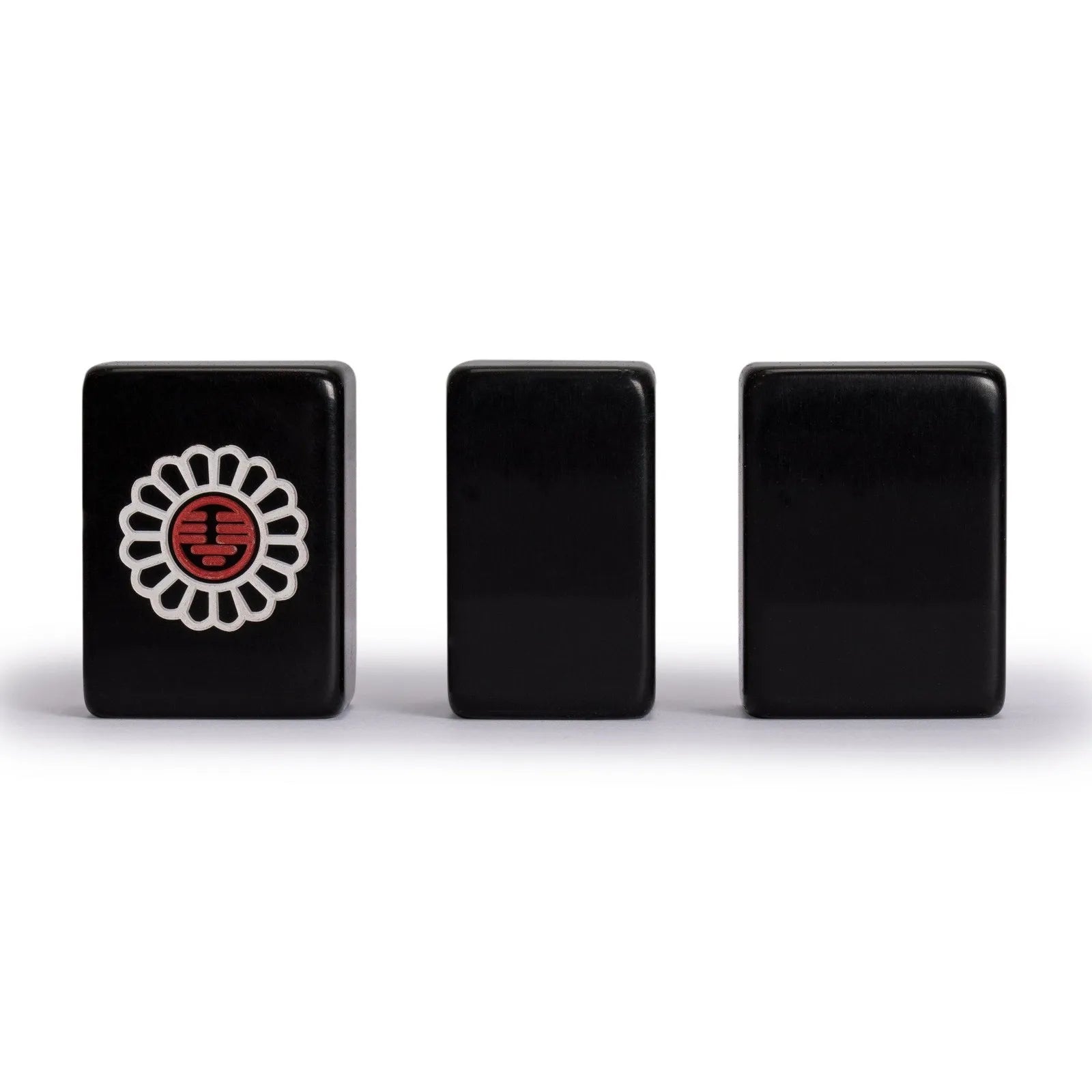 Chinese Mahjong Game Set Jet Set with 148 Black Tiles and Wooden Case (black tile mahjong set)