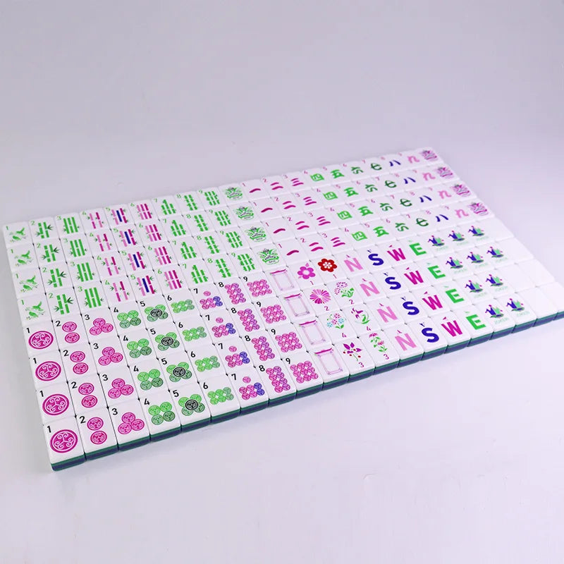 4 Layer Acrylic Mahjong Set, 160 Tiles, Cyan | Primrose