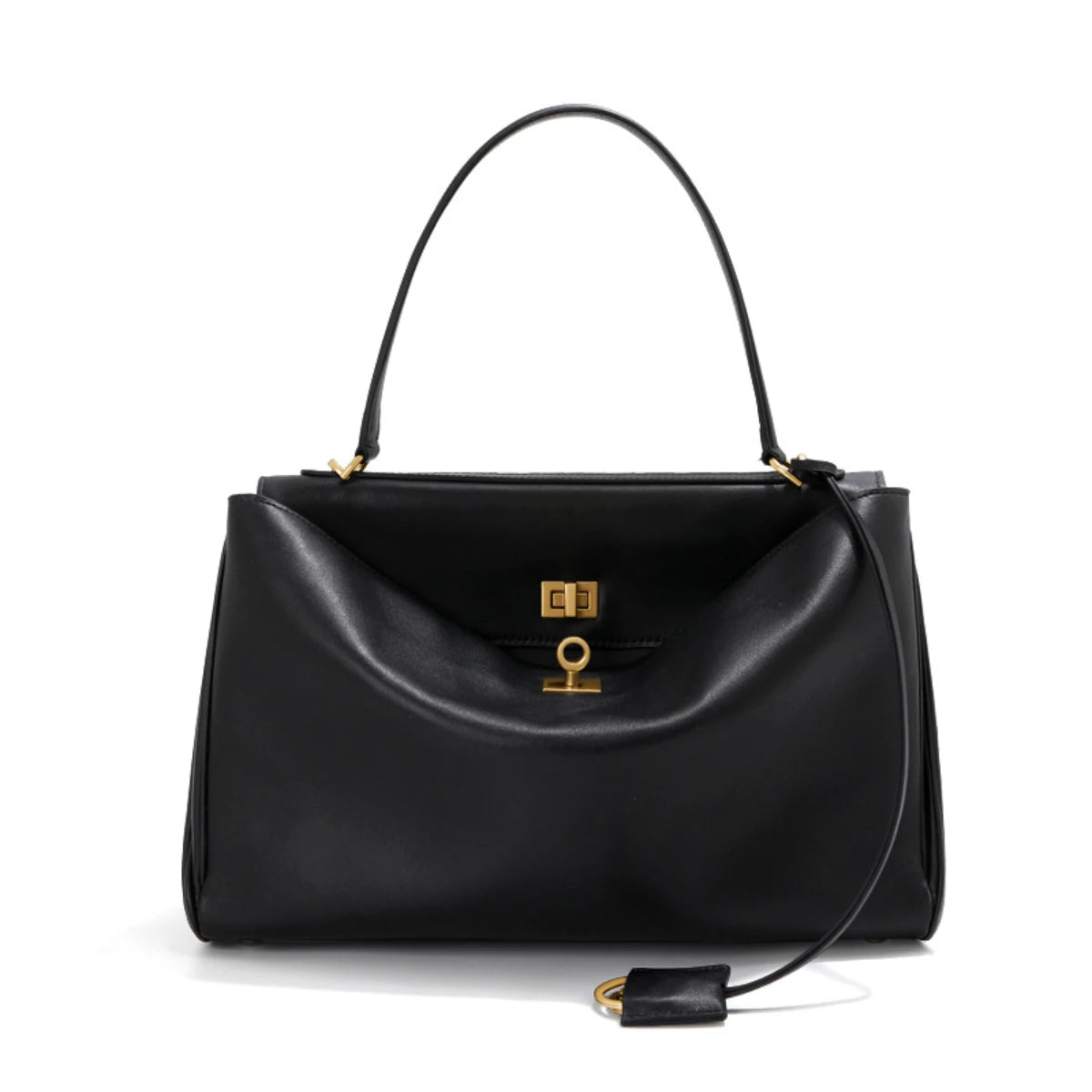 Women's Premium Genuine Leather Underarm Bag Luxury Cowhide Mahjong Bag Versatile Commute Shoulder Crossbody Handbag For Women (mahjong leather handbag)