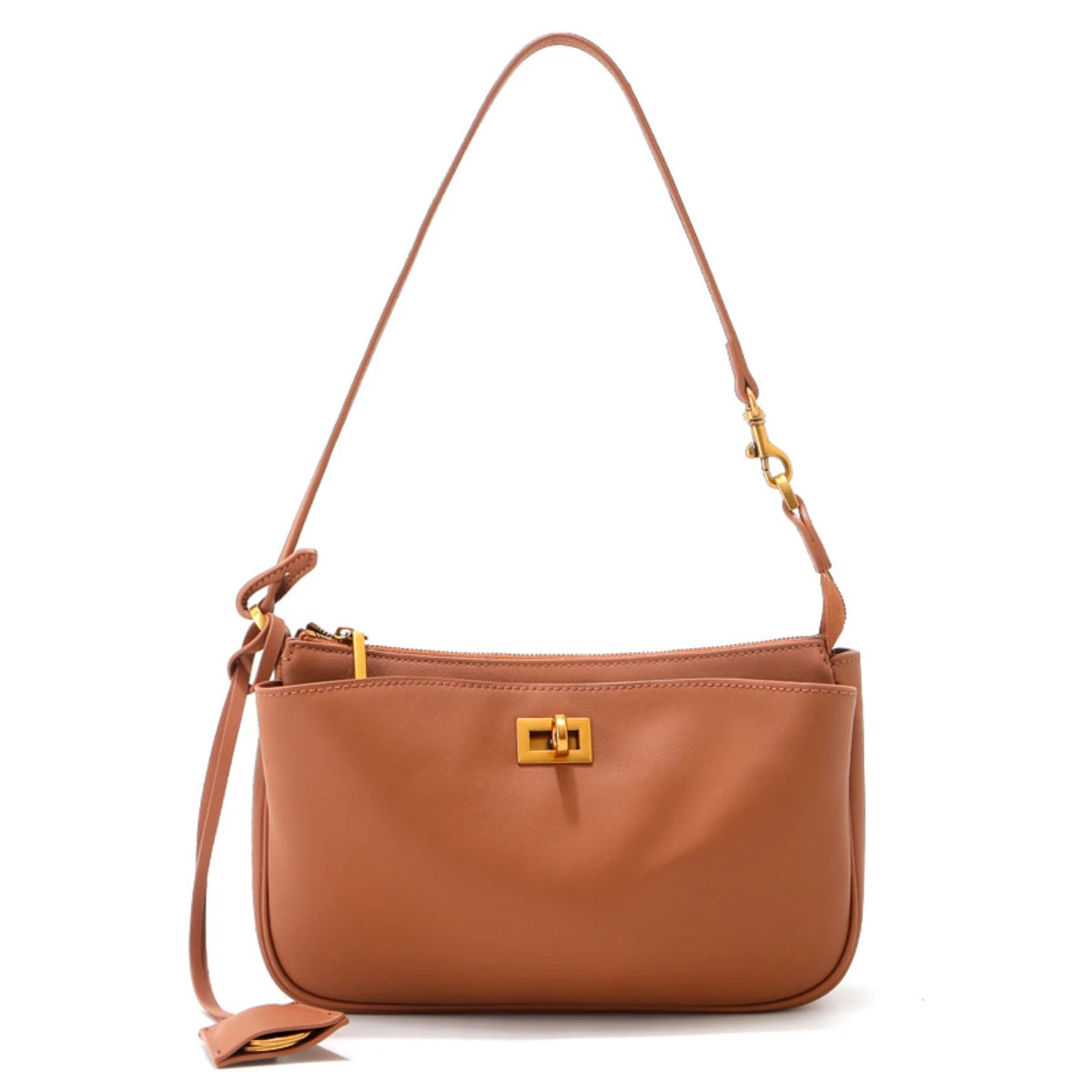 Women's Premium Genuine Leather Underarm Bag Luxury Cowhide Mahjong Bag Versatile Commute Shoulder Crossbody Handbag For Women (mahjong leather handbag)