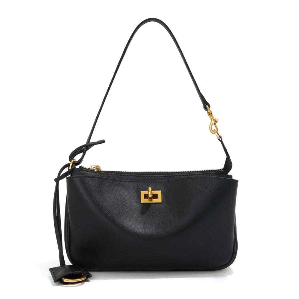 Women's Premium Genuine Leather Underarm Bag Luxury Cowhide Mahjong Bag Versatile Commute Shoulder Crossbody Handbag For Women (mahjong leather handbag)