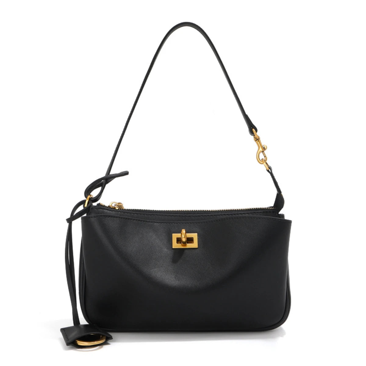 Women's Premium Genuine Leather Underarm Bag Luxury Cowhide Mahjong Bag Versatile Commute Shoulder Crossbody Handbag For Women (mahjong leather handbag)