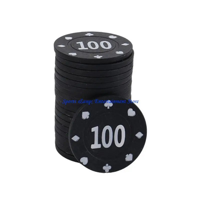 G7NF Pack of 100Pcs Game Wagering Mahjong Money Chip Set For Gambling Game Playings Counting and Other Recreations Game (mahjong scoring coins)