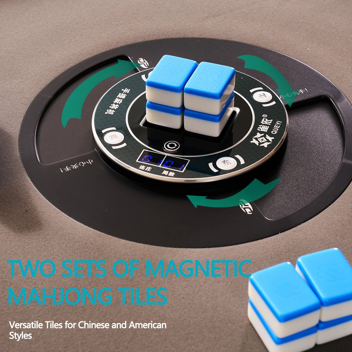 Modern Portable Automatic American and Chinese Mahjong Table with Magnetic Tiles and Handheld Mini Gaming Table (portable mahjong table)