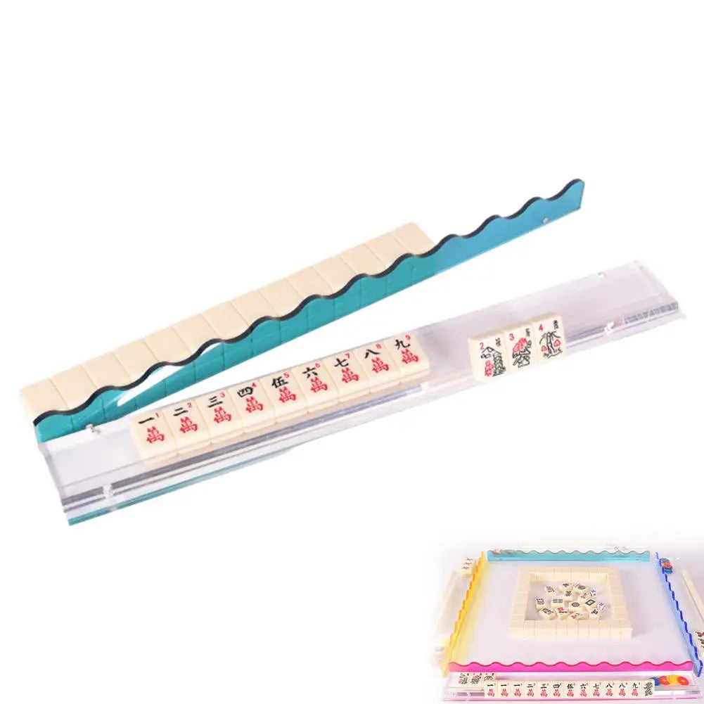 45cm/17.5" Clear Acrylic Mahjong Racks with Magnet Professional Tile Organizer & Racks, Portable Mahjong Accessories (mahjong rack with magnet)