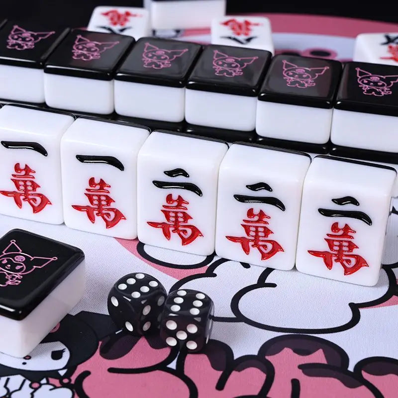 Character Mahjong Tiles, 144 Tiles, Rose, 26 mm