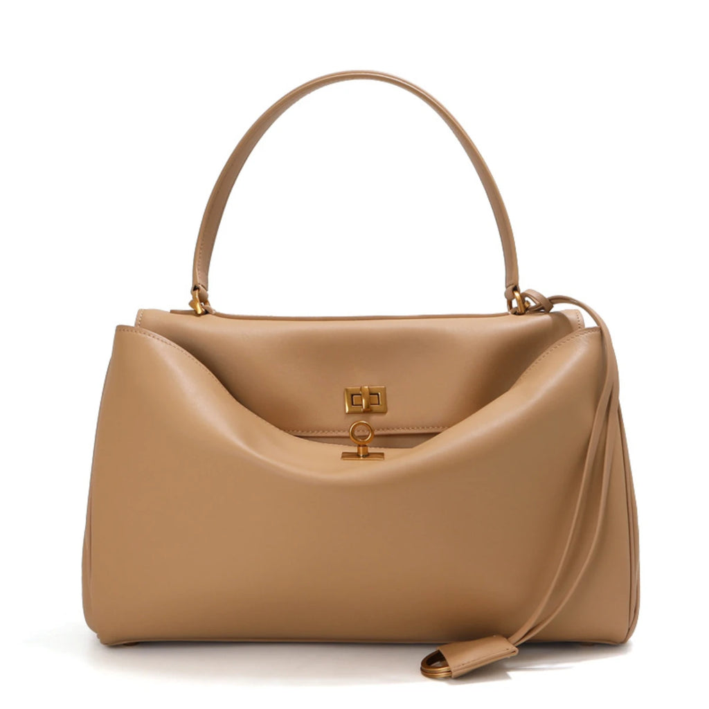 Mahjong Leather Handbag, Two Sizes, Cowhide