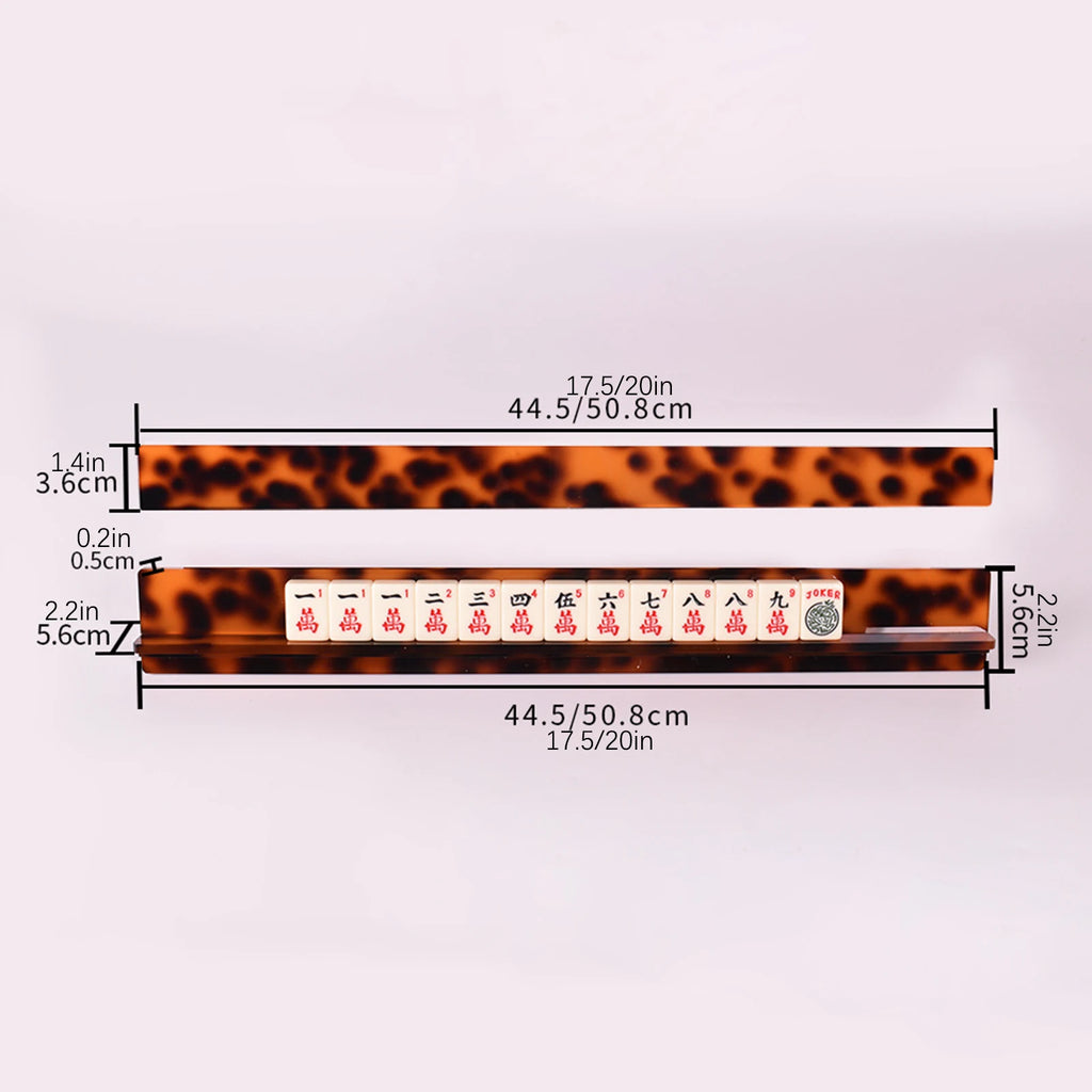 Tortoise-Shell Acrylic Mahjong Rack With Fully Detachable Magnetic Pushers Family Game Night Fun（Product Is Sold Separately） (mahjong rack detachable pusher)