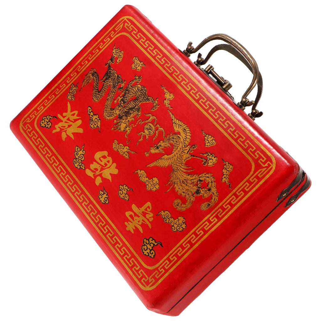 Wooden Mahjong Case, Empty, Rectangular