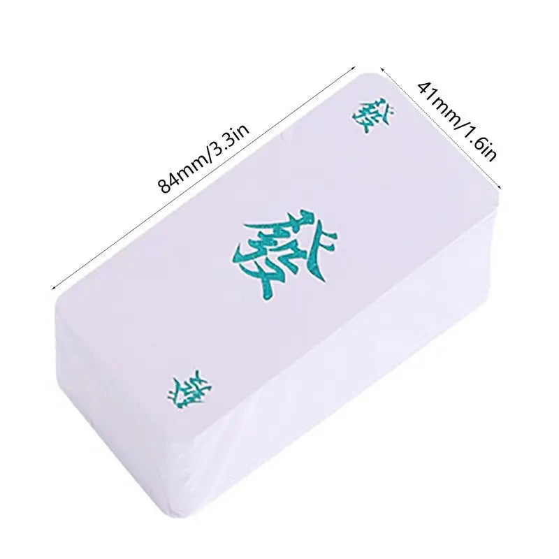 Mahjong Playing Cards PVC, 136 Card Set, Waterproof