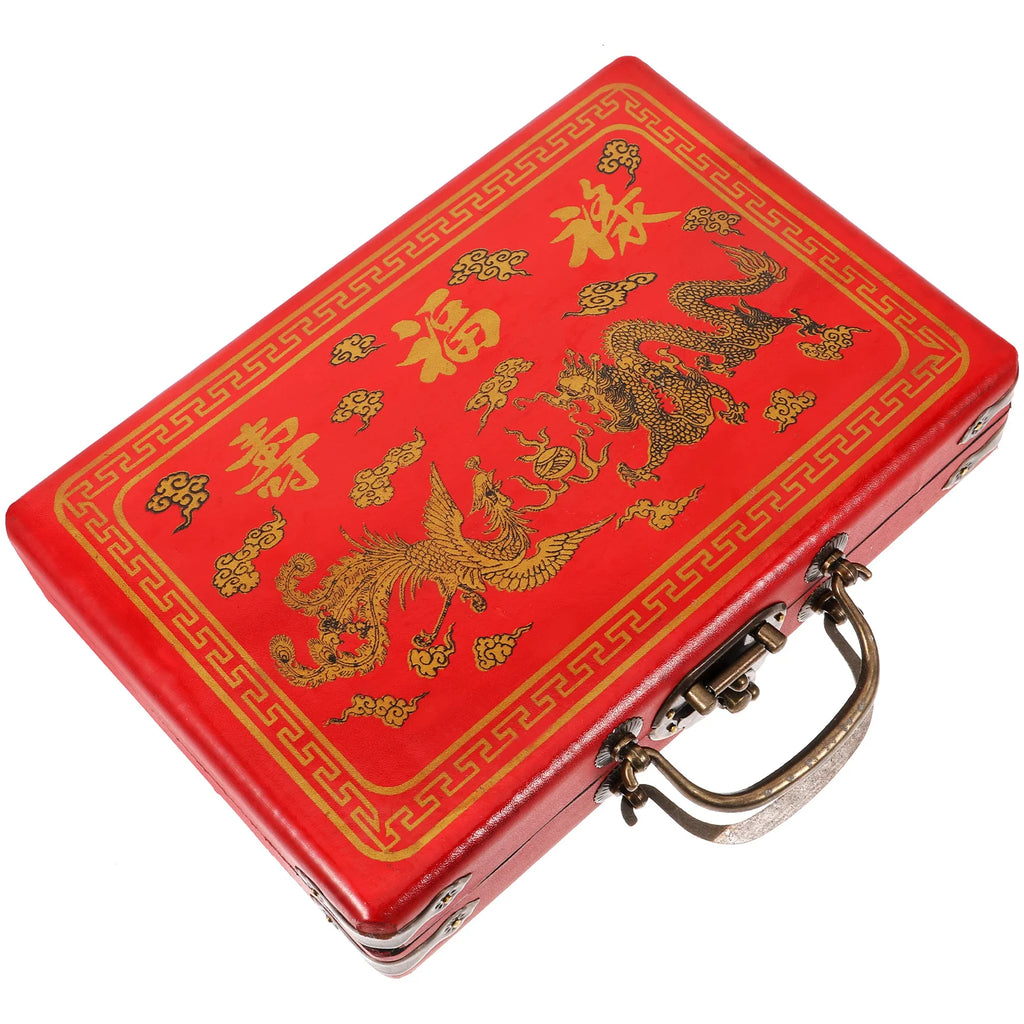 Wooden Mahjong Case, Empty, Rectangular