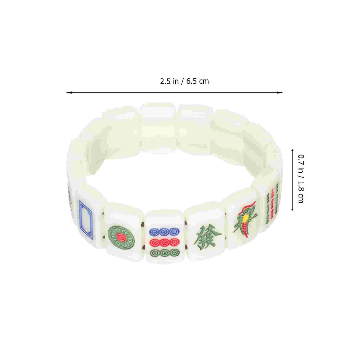 Elastic Acrylic Mahjong Bracelet For Men Couples Mahjong Tiles Fashion Jewelry Accessories Wrist Chains Gift Bracelets (mahjong tile bracelet)