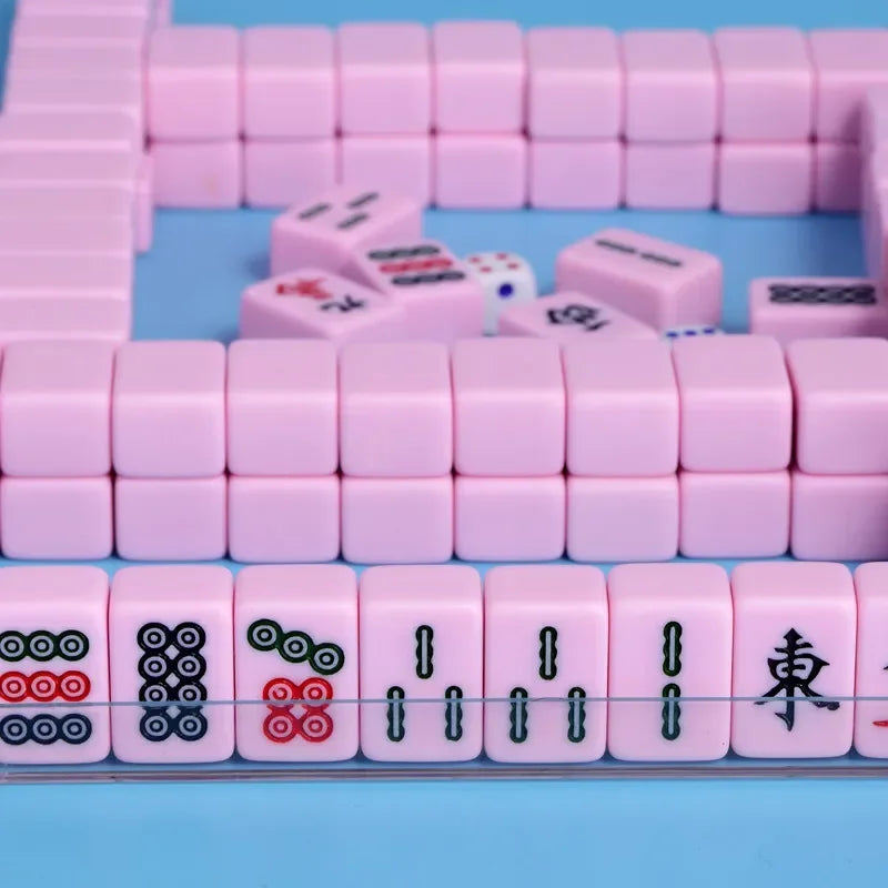 20*14mm/26*18mm Mini Chinese Mahjong Tiles 144pcs/set Tin Box Packaging Portable Travel Game Set for Family Party (chinese mahjong tin box)