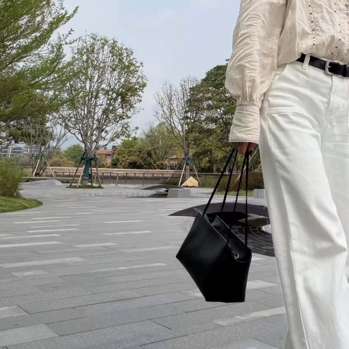 Mahjong Shoulder Bag, Full Sheepskin, Zipped