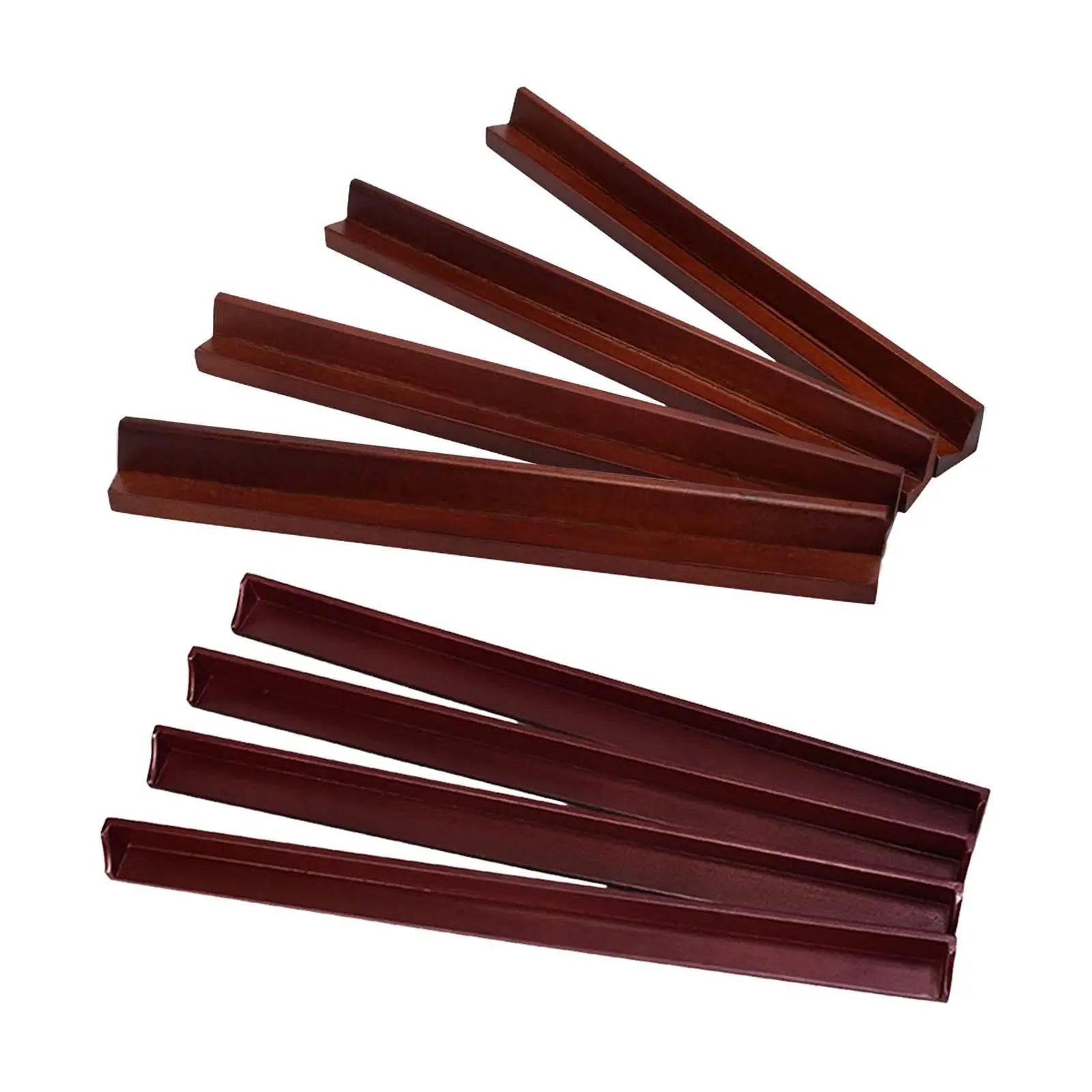 4 Pieces Wooden Mahjong Game Racks Stand Lightweight Mahjong Holder for Entertainment Home Holiday Mahjong Games Indoor Activity (wooden mahjong rack)