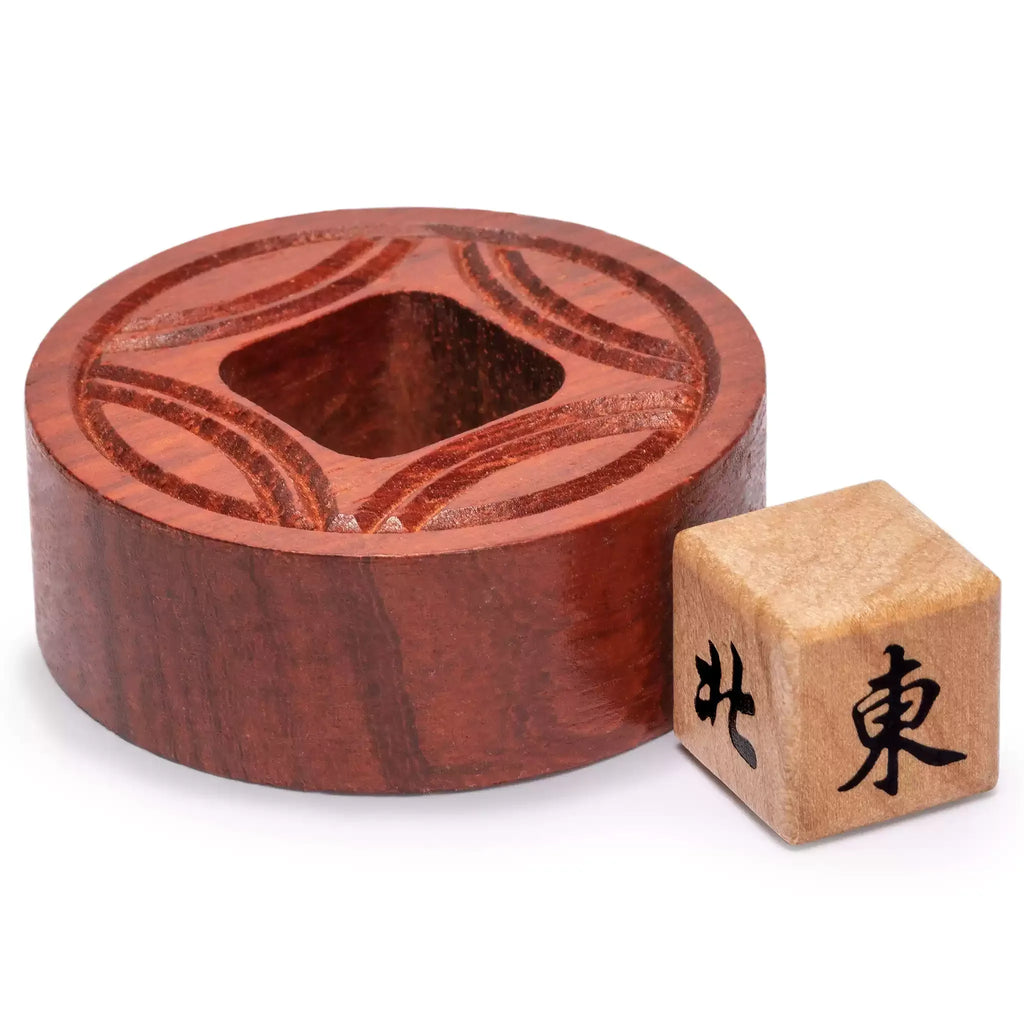 Wooden Mahjong Wind Indicator, Solid Wood