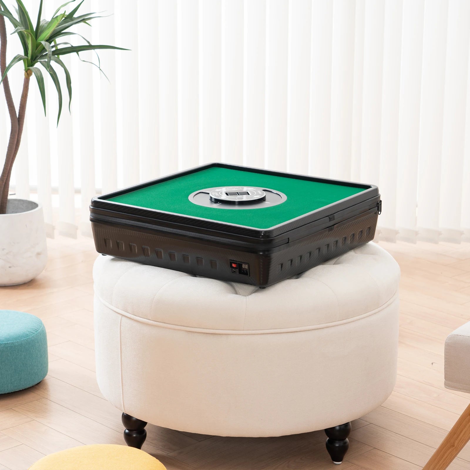 Portable Automatic American & Chinese-Style Mahjong Table With Magnetic Tiles Hand-Held Mini-Gambling Table (magnetic mahjong table)