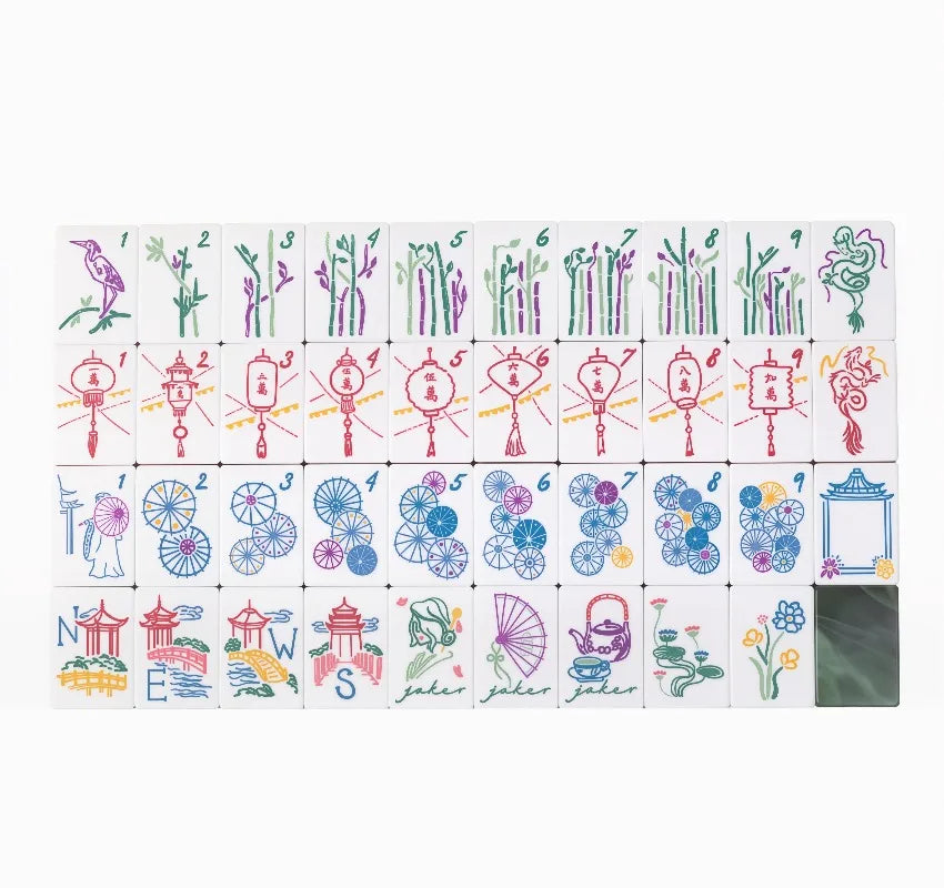 【Mahjong Set】Board Game2026 Factory OEM American-Style Modern Mahjong Set Tiles Dark Marble Acrylic Acrylic Set Durable Portable (american style mahjong set)