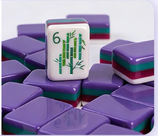 Custom-made Layer American Mahjong Tiles purple 4 People Party Mahjong Acrylic Mahjong American (purple mahjong tiles set)