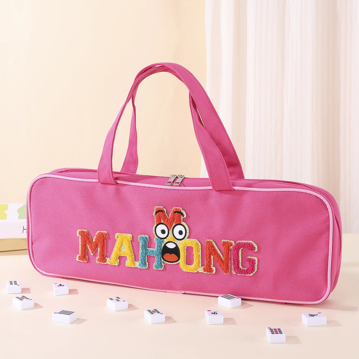 Mahjong Tile Carrying Bag, Canvas, Waterproof