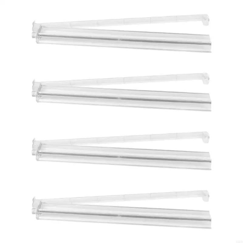 J2HD 4pcs Clear Mahjong Racks With Pusher American Tile Organizers Mahjong Accessory Tiles Holder For Party Players (clear acrylic mahjong rack)