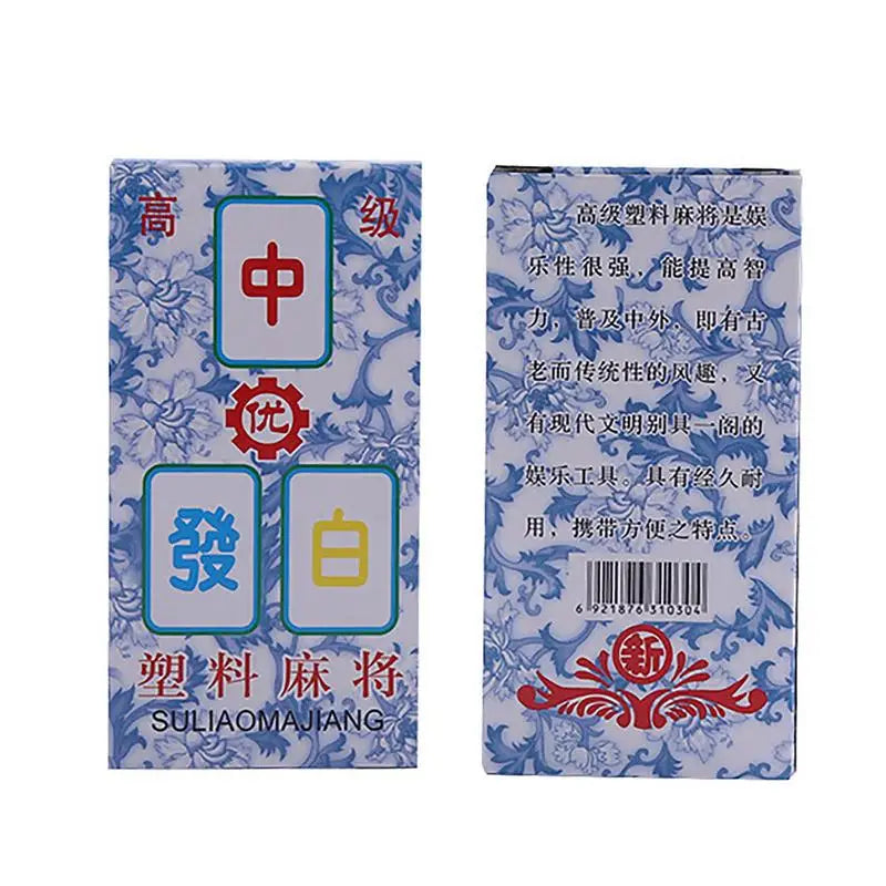 Mahjong Playing Cards PVC, 136 Card Set, Waterproof