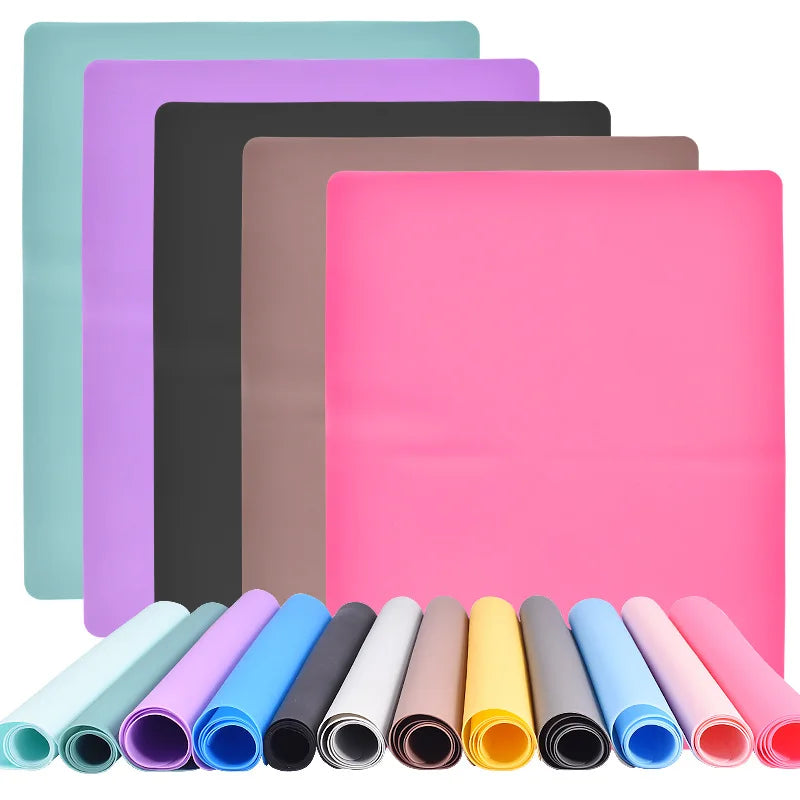 Extra Large Silicone Mat for Crafts Epoxy Resin Jewelry Casting Premium Silicone Placemat Nonslip Nonstick Countertop Protector (silicone mahjong mat)