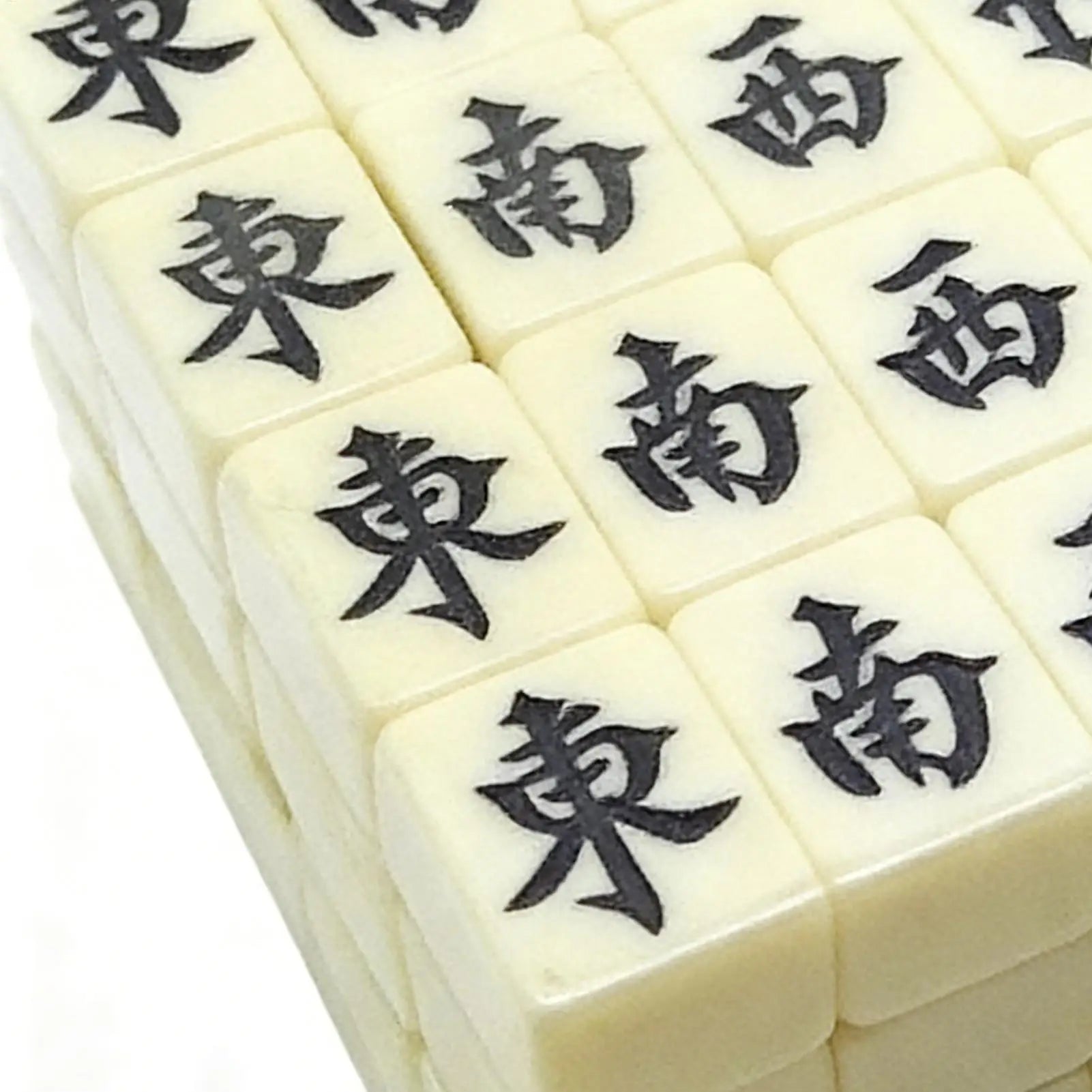 Chinese Mahjong Game Set 144 White Engraved Mini Tiles For Family Gathering For Chinese Style Game Play Family Leisure Time (engraved mahjong tiles)
