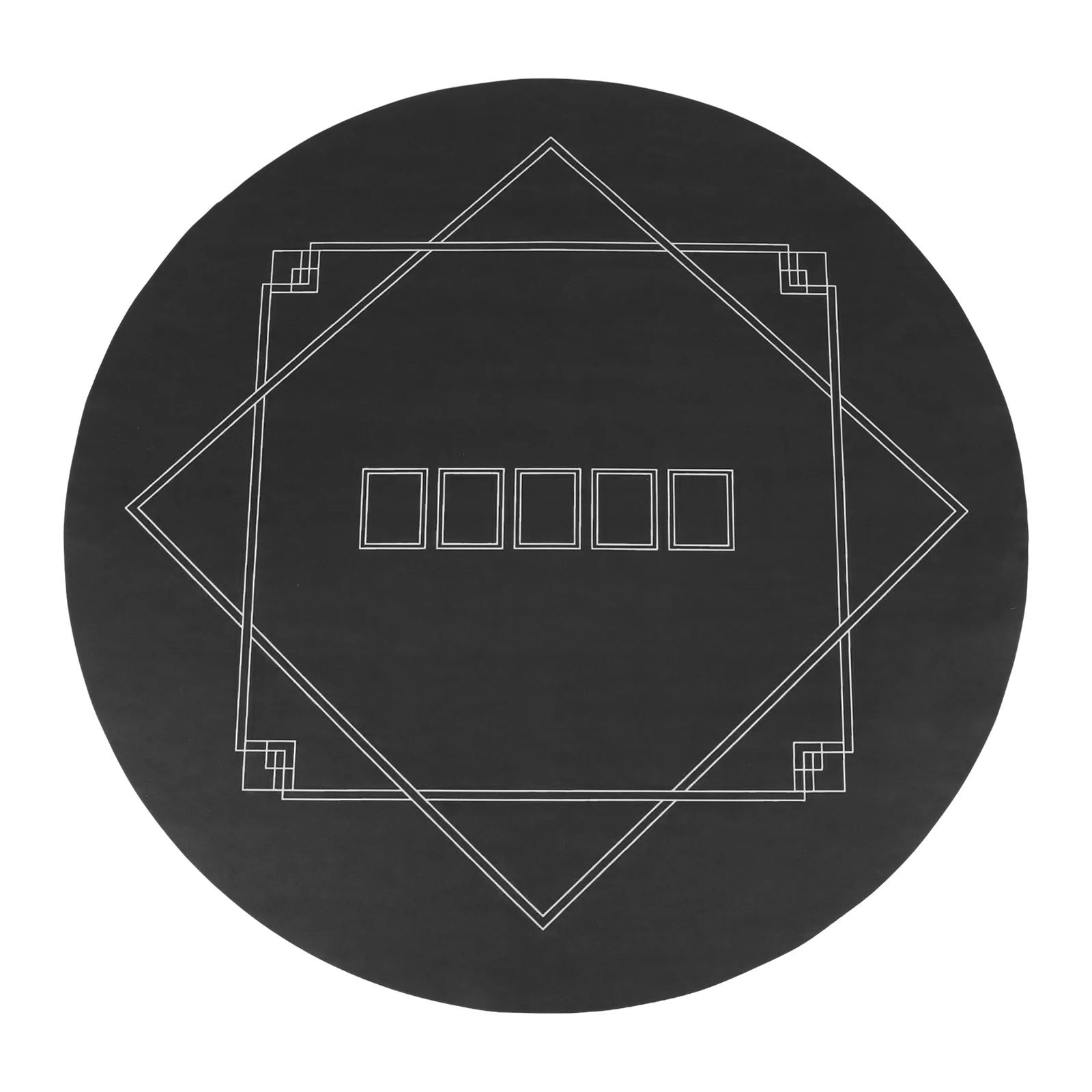 Portable Poker Tablecloth Rubber Casino Game Mat 120x120cm Hemmed Edges Table Top Layout for Texas Poker Mahjong Gaming Use New (mahjong tablecloth mat)