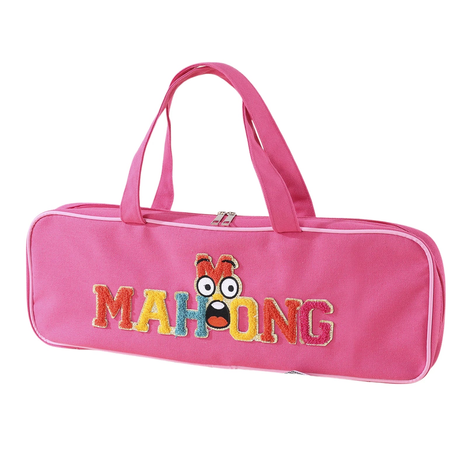 Canvas Waterproof Mahjong Tile Bag Large Capacity Mahjong Bag with Zipper for Business Studio Home Travel Adults Teens (mahjong tile carrying bag)