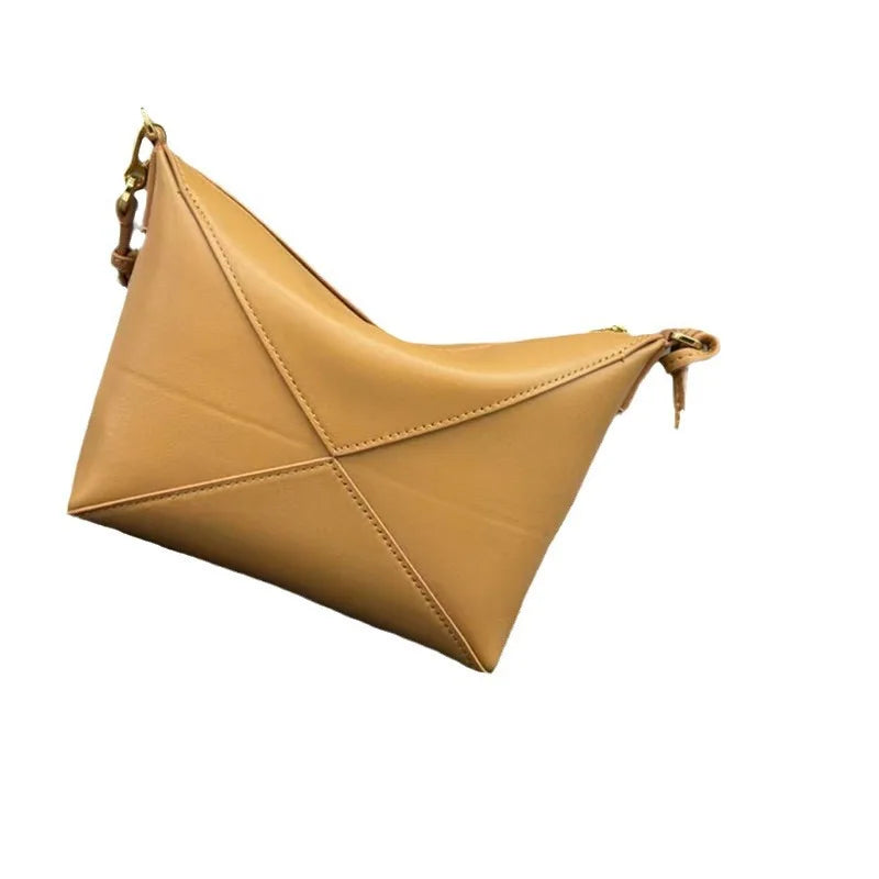 Foldable Geometric Mahjong Puzzle Leather Women's Crossbody Bag Single Shoulder Sling Bed Shape City Simple Style Small Squar... (mahjong crossbody bag)
