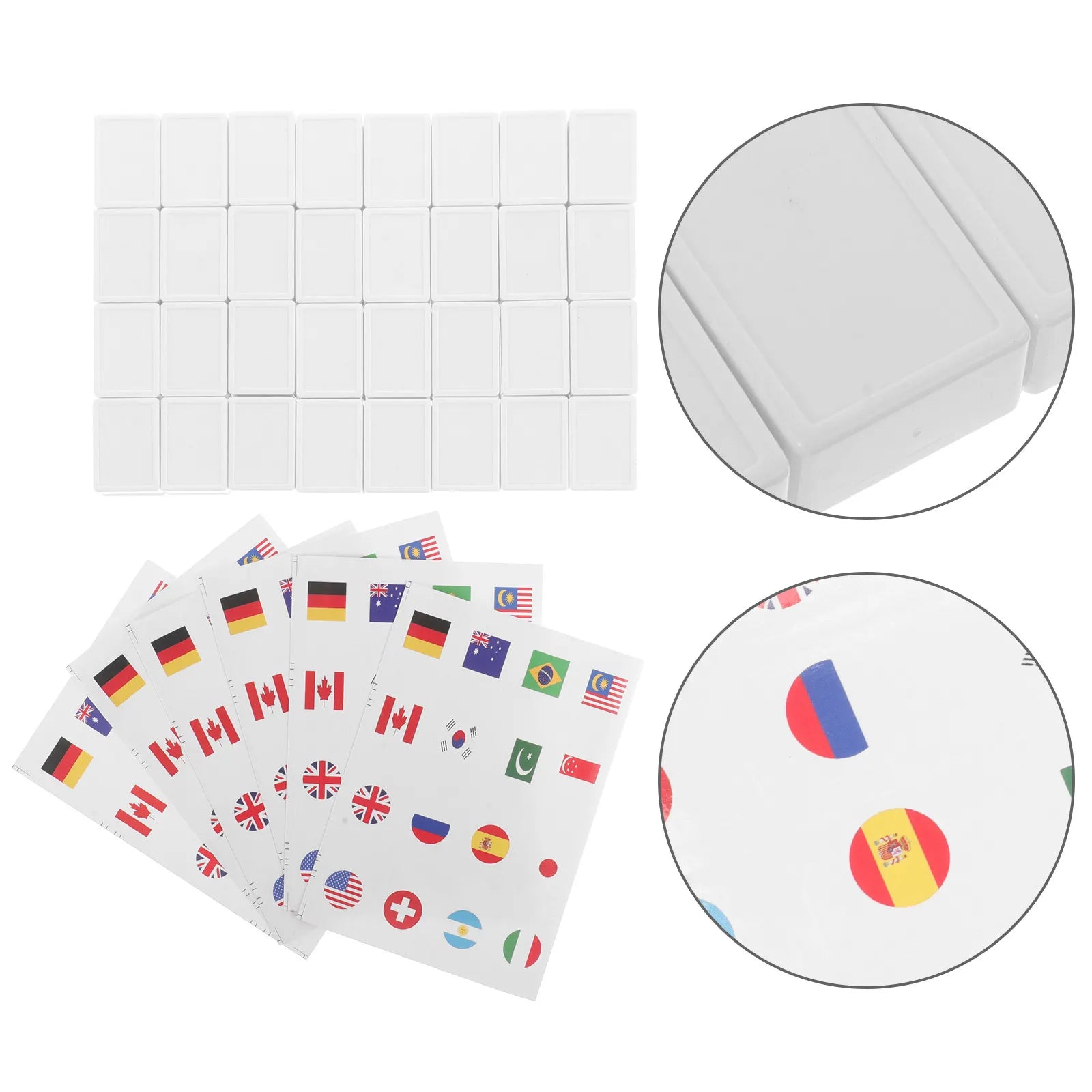 65pcs Mahjong Domino Holders For Mexican Train Dominoes Tiles Durable Plastic Simplified Rules Family Games Travel (mahjong domino holder)