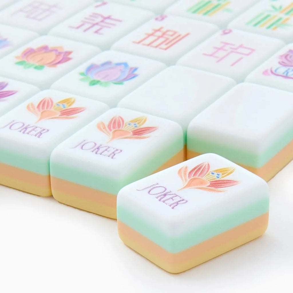 Modern Luxury American Mahjong Tiles 160pcs Portable Tile Standard Size Four Layer Yellow Acrylic Eisure Game for Home Gift (modern mahjong set)