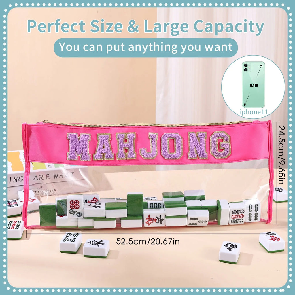Custom American Crystal Emerald Luxury Mahjong Tiles Durable Water Resistant Game Gift for Singapore Japan Malaysia (emerald mahjong tiles)