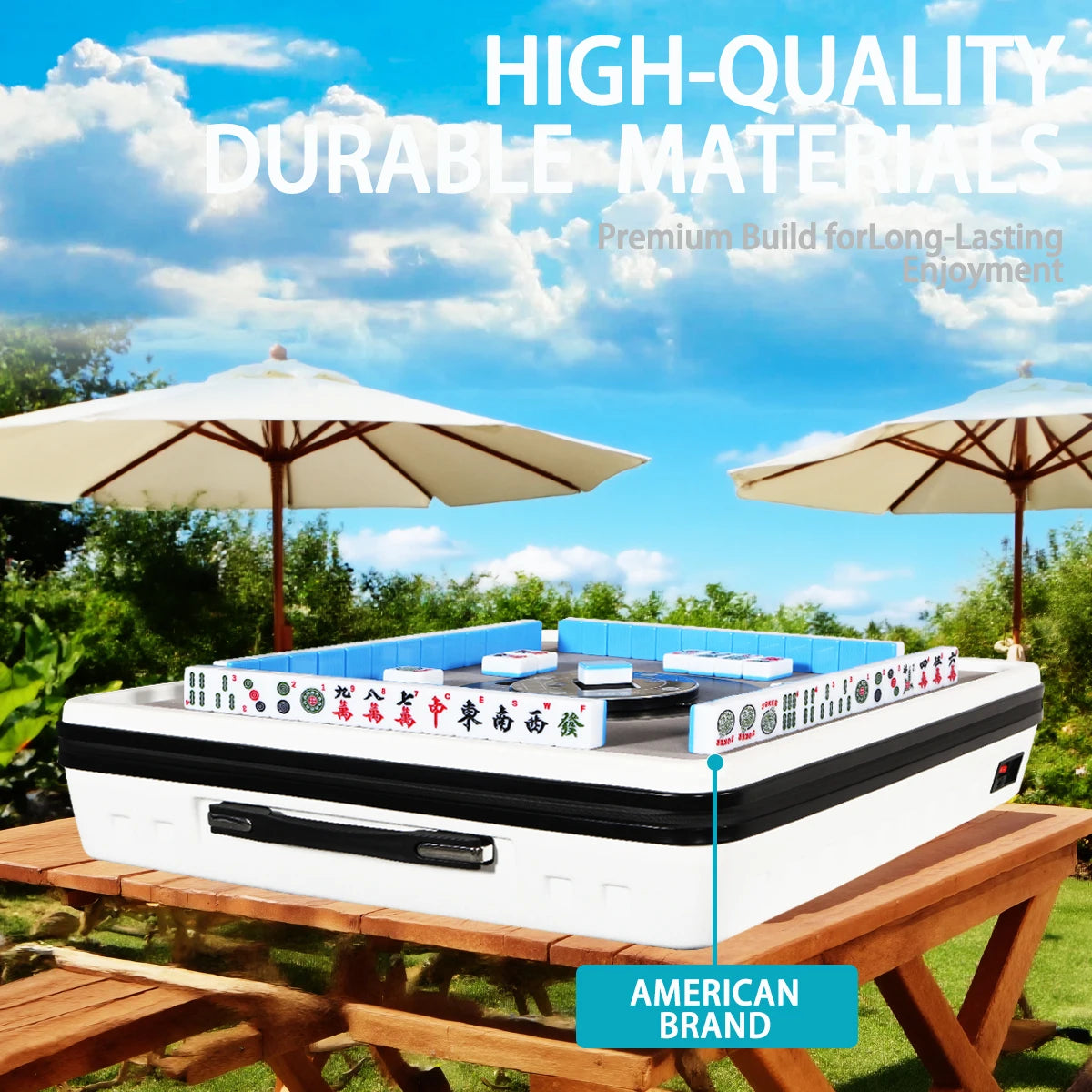 Portable Automatic American & Chinese-Style Mahjong Table With Magnetic Tiles Hand-Held Mini-Gambling Table (magnetic mahjong table)